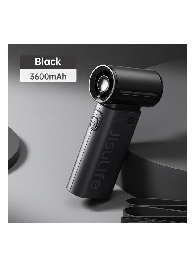 JISULIFE مروحة ييسولايف لايف9 المحمولة – مروحة شخصية سوداء، قابلة لإعادة الشحن عبر USB، هادئة ومضغوطة - Image 2
