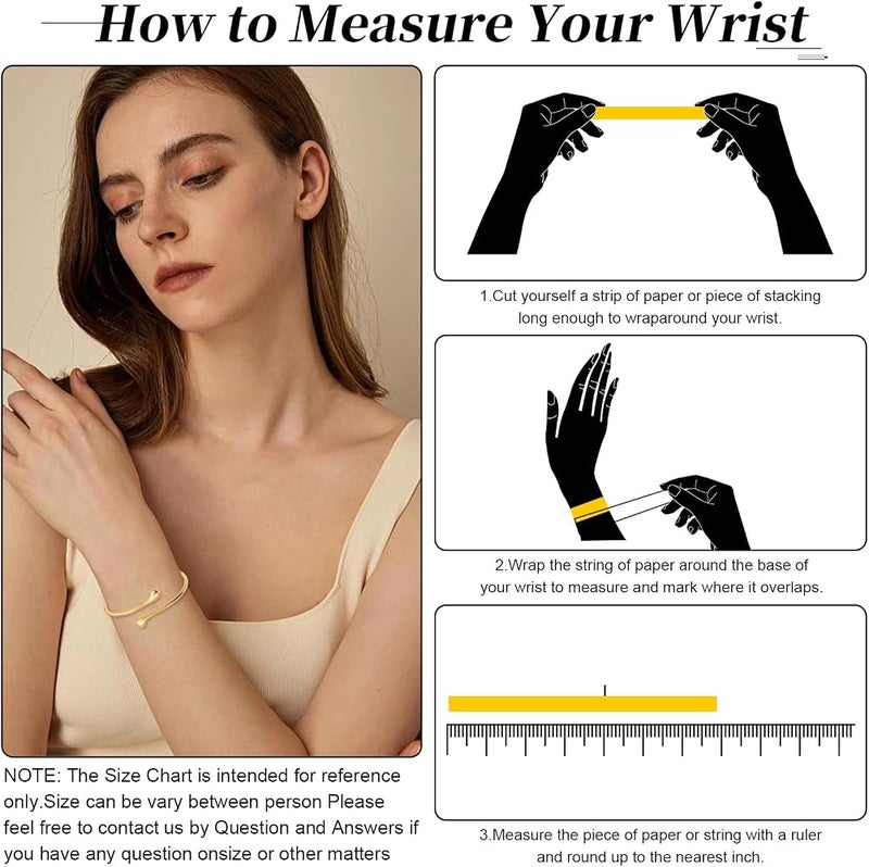 ASKIND Chunky Gold Cuff Bangle Bracelets for Women, Wide Gold Bangle Hammered Open Wrist Cuff Bracelets Wrap Bracelet - Image 3