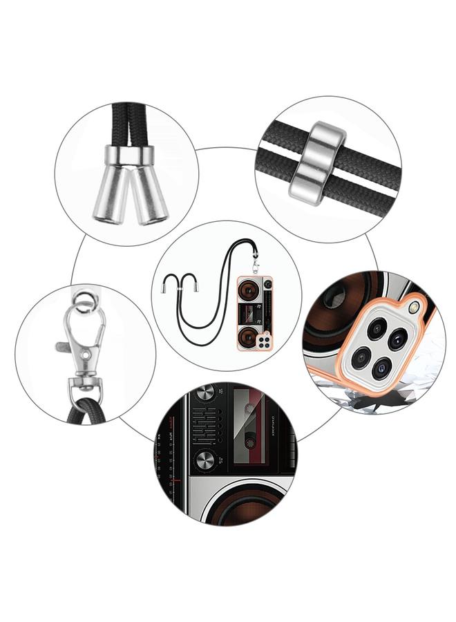 S-TOP Case For Samsung Galaxy A22 4G EU Version Electroplating Dual-side IMD Phone Case with Lanyard - Image 4