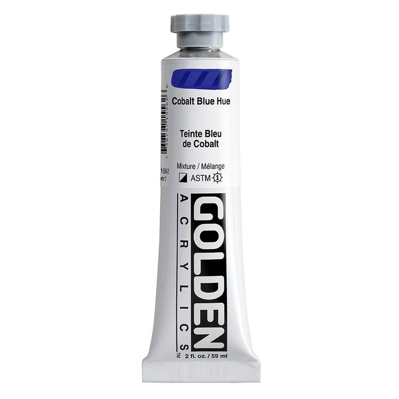 GOLDEN Heavy Body Acrylics Cobalt Blue Hue 2 fl oz Tube Professional Acrylic Paint SemiOpaque - Image 2
