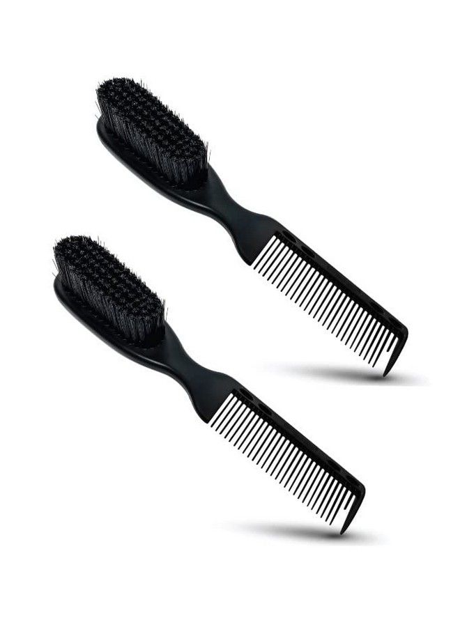 TRU BARBER Pro Fading Brush 2Pcs Bundle Barber Fade Brush Cleaning Brush For Clippersbeard Brush - Image 1