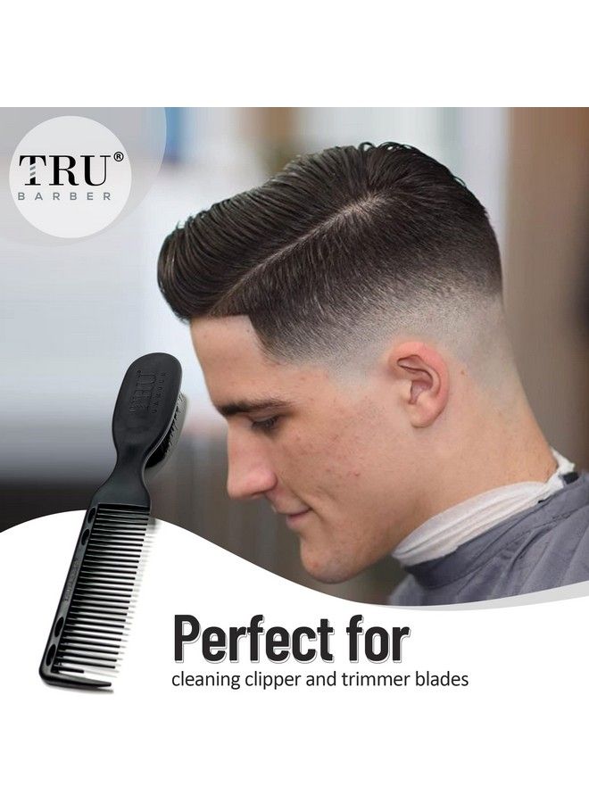 TRU BARBER Pro Fading Brush 2Pcs Bundle Barber Fade Brush Cleaning Brush For Clippersbeard Brush - Image 3