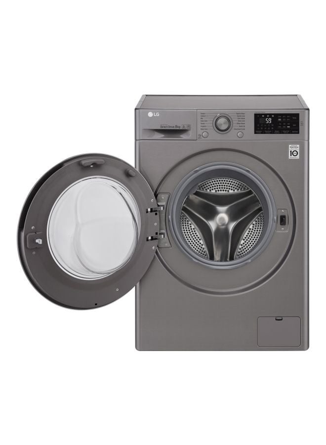 LG Direct Drive Front Load Washing Machine 8Kg F4J6TNP8S Silver - Image 4
