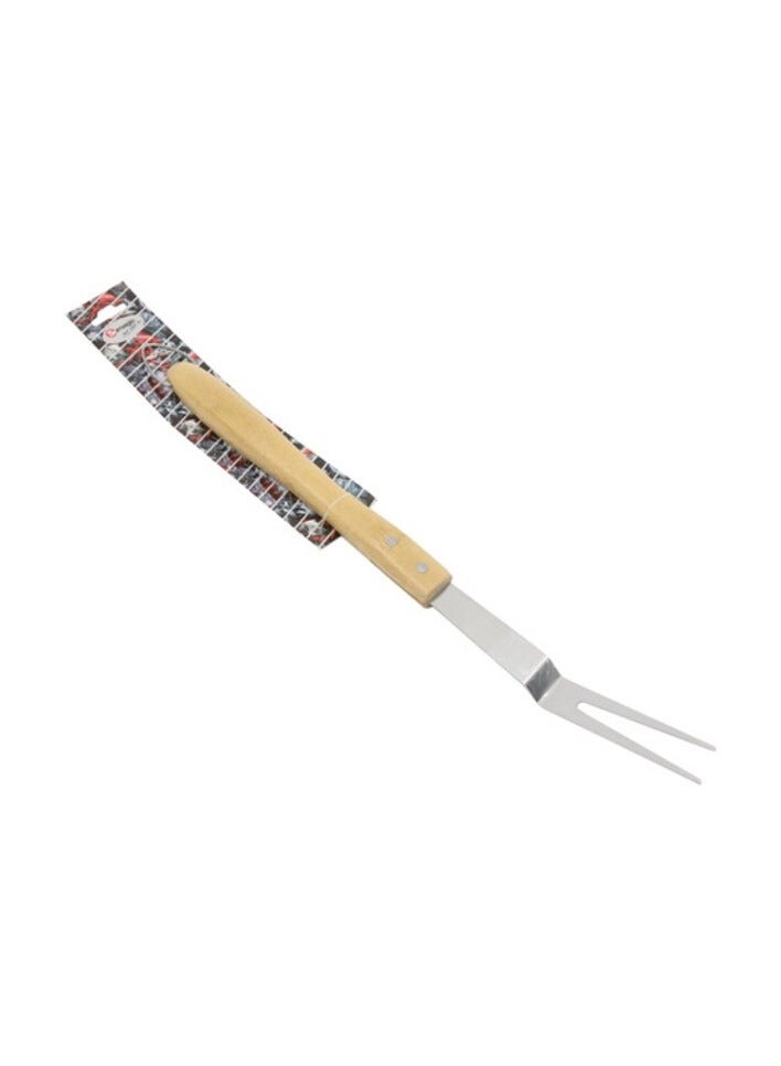 Somagic Stainless Steel Fork With Wooden Handle Silver 44cm