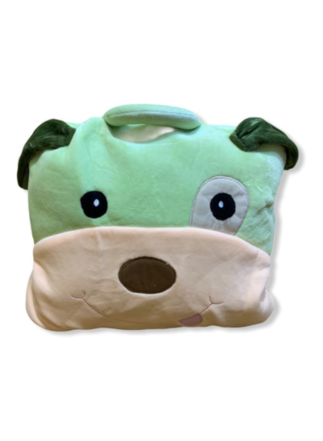 NIBEMINENT Cartoon Shaped Blanket Cotton Blue/Green/Beige 35x29cm  - Image 2