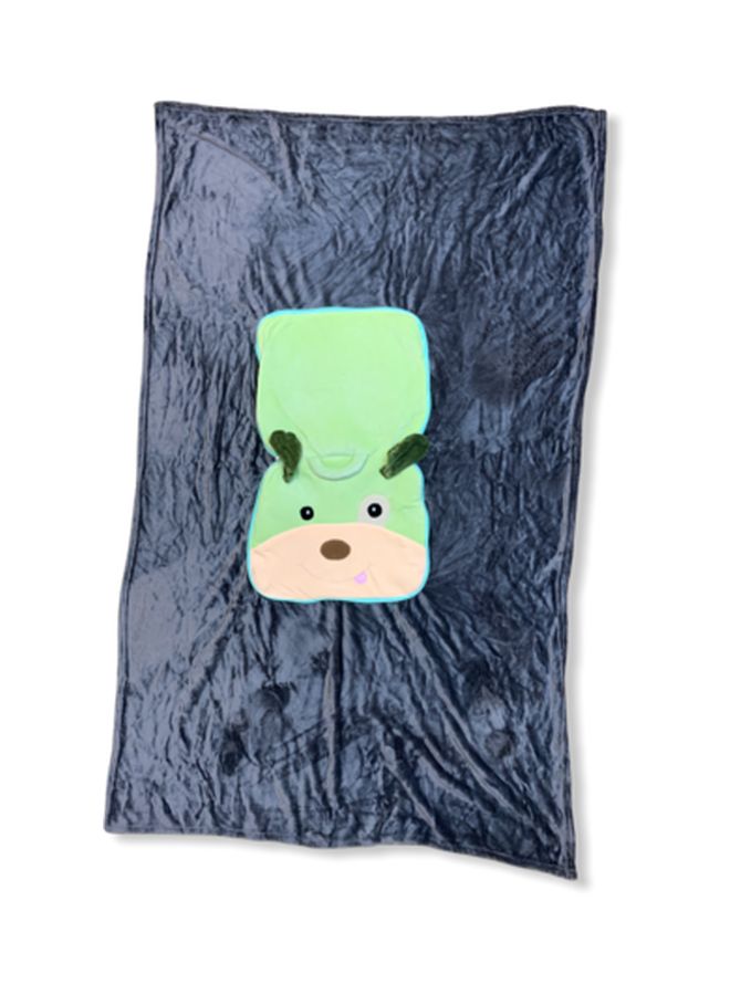 NIBEMINENT Cartoon Shaped Blanket Cotton Blue/Green/Beige 35x29cm  - Image 3