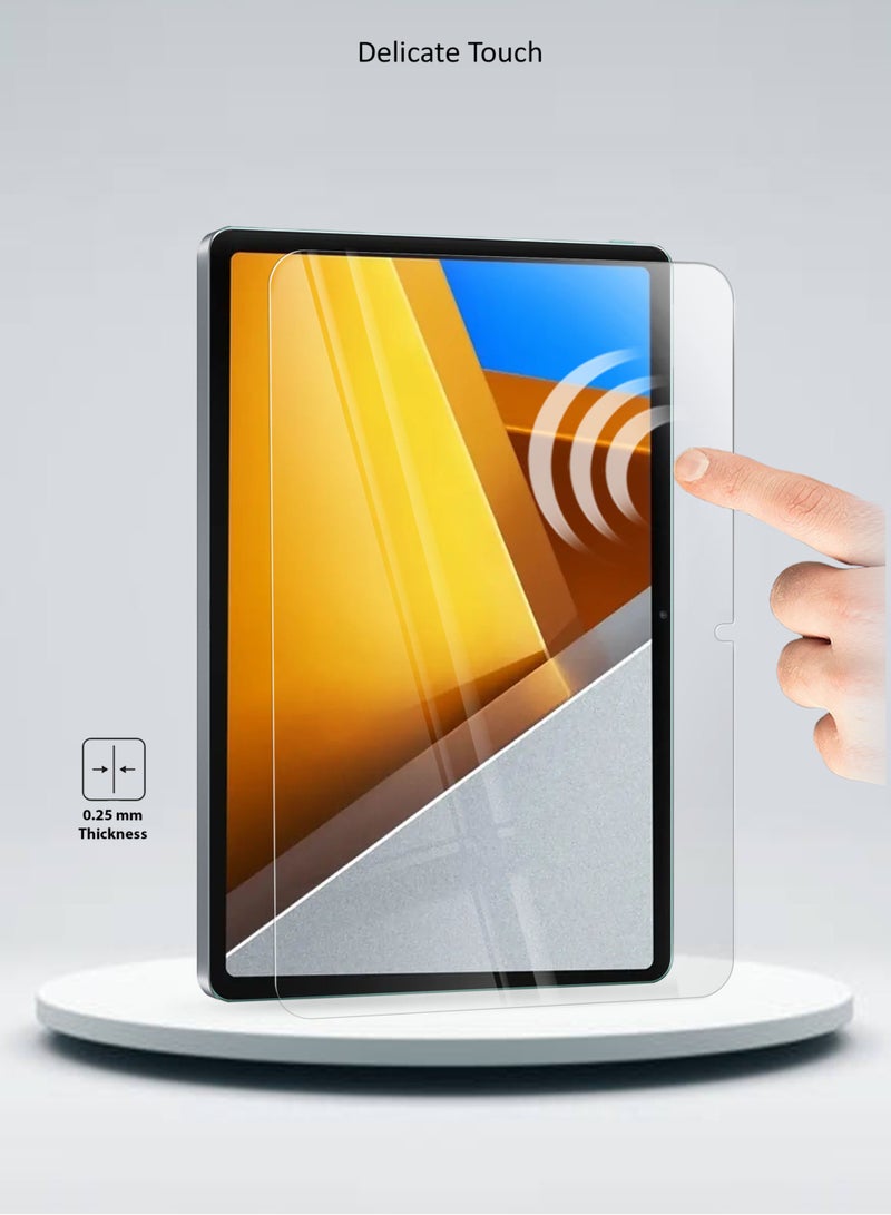 Wtech Premium Series Curved Edges Full Cover Tempered Glass Screen Protector For Xiaomi Poco Pad / Poco Pad 5G / Redmi Pad Pro / Redmi Pad Pro 5G 2024 12.1 inch Clear - Image 4