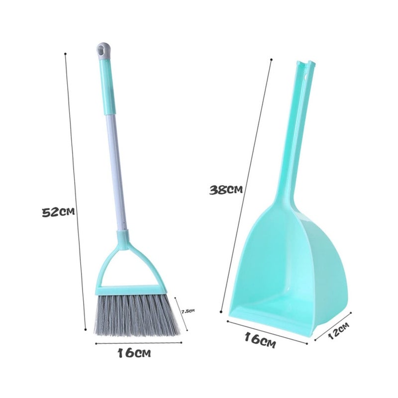 Mini Broom And Mop Cleaning Set For Kids Indoor Outdoor Play Blue - Image 5