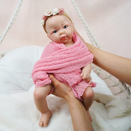 Miaio 17 Reborn Baby Dolls Full Silicone Baby Dolls Realistic Soft Silicone Newborn Baby Doll Real Full Body Silicone Reborn Baby Dolls Not Vinyl Dolls 89 - Image 5
