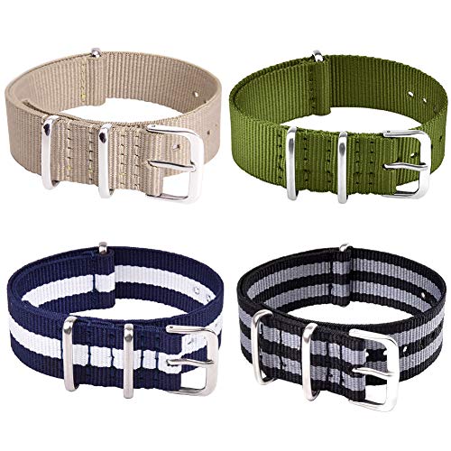 Ritche Christmas Gift 18mm Military Ballistic Nylon Straps Nylon Watch Bands Compatible with Citizen Watch for Men Women, White Elephant Gifts, Stocking Stuffers for Men - Image 3