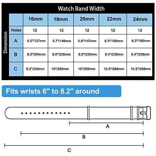 Ritche Christmas Gift 18mm Military Ballistic Nylon Straps Nylon Watch Bands Compatible with Citizen Watch for Men Women, White Elephant Gifts, Stocking Stuffers for Men - Image 4