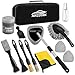 NIKCOSMK Windshield Cleaner Tool 14Pcs Car Cleaning Kit Car Interior Detailing Kit with Extendable Handle Cleaning Gel Microfiber Pads AllinOne Inside Car Cleaning Supplies for Women Men - Image 2