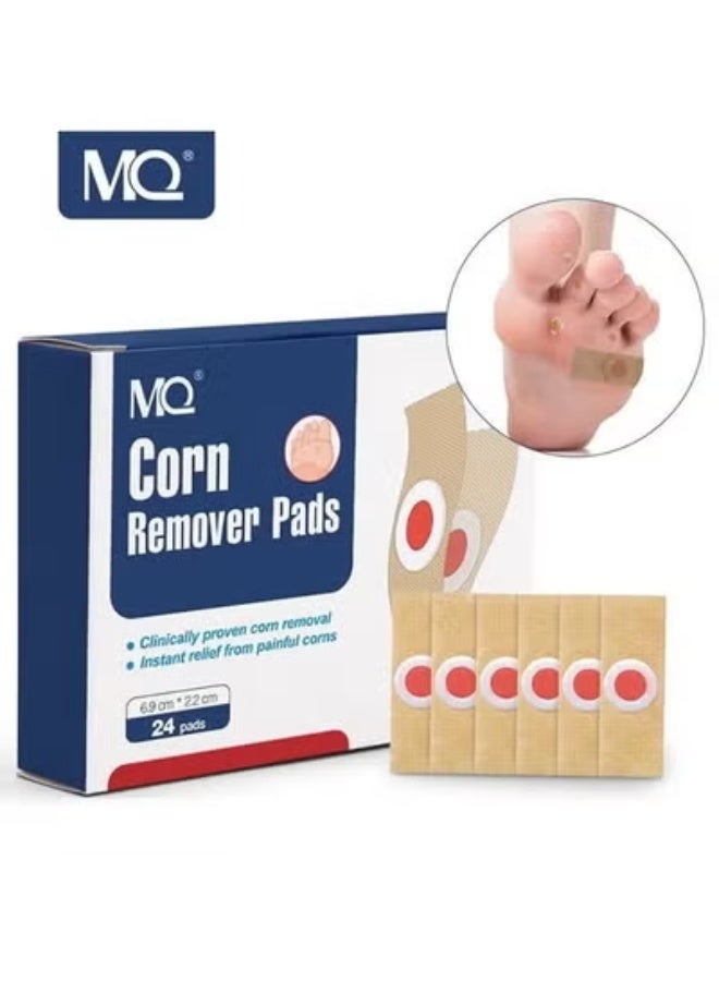 MQ 24PCS Foot Corn Removal Plaster, Natural Ingredients, Foot Care Expert, Calluses Plantar Treatment, Relief Pain From Calluses, Corns, Blisters, Heel Frictions - Image 1
