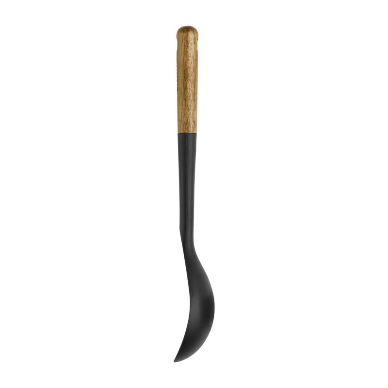 STAUB Serving Spoon, Great for Scooping Sides and Serving Hearty Stews, Durable BPA-Free Matte Black Silicone, Acacia Wood Handles, Safe for Nonstick Cooking Surfaces - Image 5
