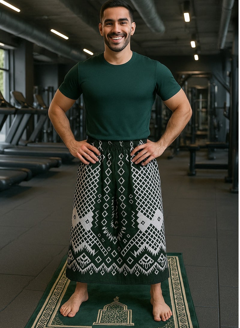 Elastic Izar for Men with Side Pocket – Ultra Comfortable & Breathable Summer Wear This men's Izar is designed for maximum comfort in hot weather. Made from lightweight and cool fabric, it's ideal for home, sleeping, workouts, prayer time, and everyday wear. Features a stretchable waistband and a side pocket for convenience. Perfect for athletes, lounging, or light exercise. A practical alternative to shorts or traditional wraps.  - Image 5
