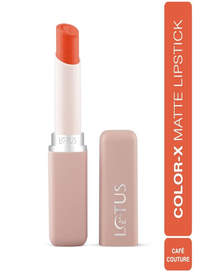 Lotus Makeup LOTUS MAKE-UP Color X Matte Lipstick | Long - Lasting | Vitamin E Infused | Smudge Proof | Bold | Highly Pigmented | Weightless Finish | CAFÉ COUTURE - 30 | 3.8g - Image 2