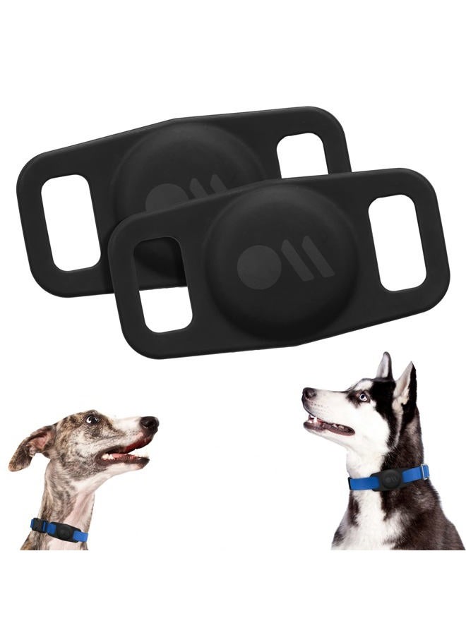 CASE-MATE حامل طوق الكلب Airtag - عبوة 2 - متين، مقاوم للماء، خفيف الوزن، وحامل Airtag واقي - سهل الإدخال في حلقة طوق الحيوانات الأليفة - متوافق مع أطواق القطط/الكلاب - أسود - Image 1