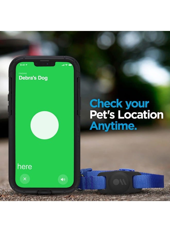 CASE-MATE حامل طوق الكلب Airtag - عبوة 2 - متين، مقاوم للماء، خفيف الوزن، وحامل Airtag واقي - سهل الإدخال في حلقة طوق الحيوانات الأليفة - متوافق مع أطواق القطط/الكلاب - أسود - Image 4