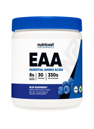 EAA Essential Amino Acids, 8g EAA Per Serving 30 SERVINGS | 330 G per container Blue Raspberry Naturally And Artificially Flavored Net WT. 11.8 OZ (330 G) - pzsku/Z2457BE092AE90E32B98CZ/45/_/1735804380/d3e6349a-797e-482e-b04c-e84fb97670c2