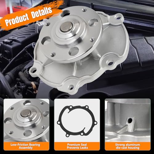 BHB Water Pump Kit With Gasket Compatible With Buick Enclave Cadillac SRX CTS Chevy Traverse Equinox Camaro GMC Acadia Pontiac SAAB Saturn Suzuki V6 Engine Replacement For AW5103 130-5130 252-962 - Image 4