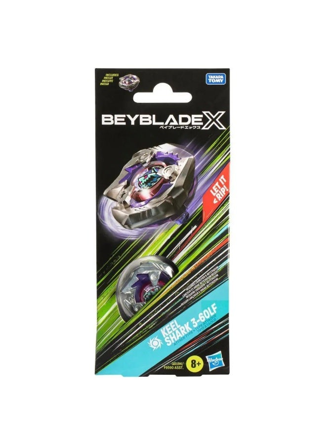 Beyblade X Keel Shark 3-60LF Spinning Top Booster Pack - Image 1