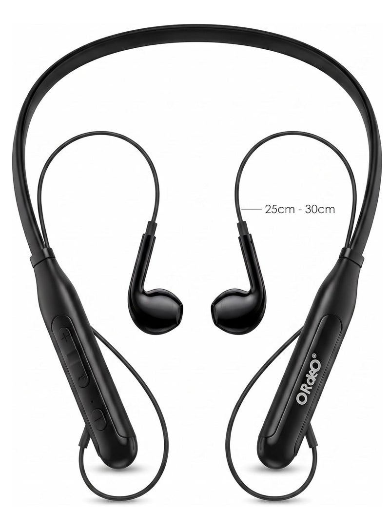 ORdEO Wireless Earphone, Stable transmission within 10 M., Magnetic Neckband Design with Memory Metal, Stable Transmission & Continuous Connection, Voice Dial & Hands-Free Calling, Long Lasting Battery. - Image 1