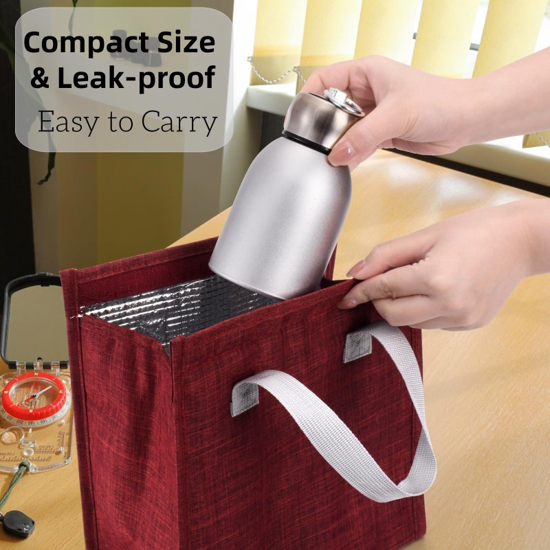 AVLA 4 Pack 10oz Mini Stainless Steel Water Bottle, Vacuum Insulated Sport Tumbler Cup, Leak-Proof Travel Coffee Mug for Hot and Cold Drinks, Women Gifts, Lunch Bag Camping Hiking Trips, Silver - Image 5