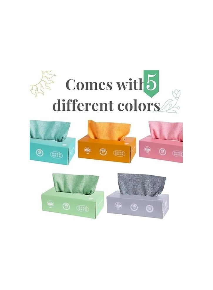 Microfiber Cleaning Cloth Rags in A Box (20 Count) -7.9" x 7.9" Reusable Microfiber Towels for Cars - Edgeless Terry Towels,Small Microfiber Towel for Home, Kitchen (green) - Image 5