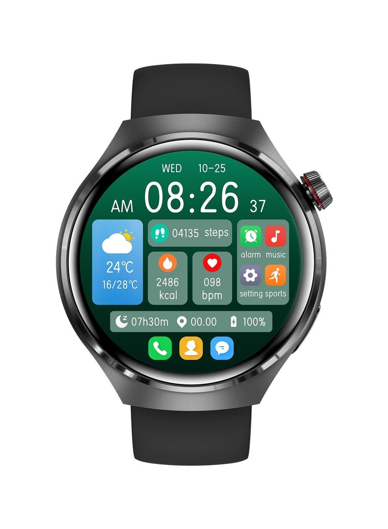 PRO GT4 PRO Smart Watch with Bluetooth Calling Function (Answer/Make Calls), featuring sports and health tracking capabilities, compatible with iPhone and Android systems (Black) - Image 3