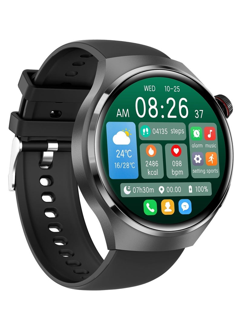 PRO GT4 PRO Smart Watch with Bluetooth Calling Function (Answer/Make Calls), featuring sports and health tracking capabilities, compatible with iPhone and Android systems (Black) - Image 2