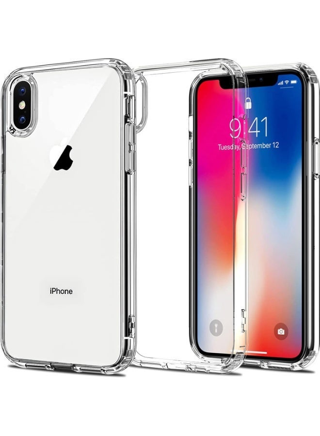Clear Case for iPhone XS - Drop Protection, Scratch Resistant, Anti-Yellowing with Dual Layer Protection, Slim and Clear Design - Image 1