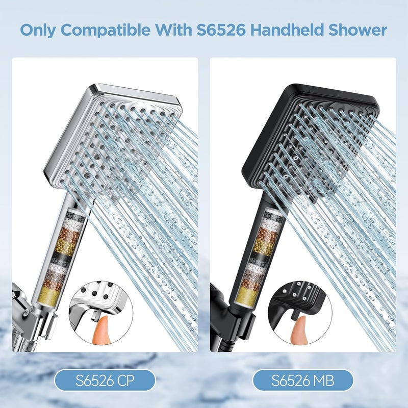MakeFit Shower Head Filter for Handheld Shower Head, 1 Pack Replacement Water Softener Filters for Hard Water - Remove Chlorine and Harmful Substances to Protect Your Skin & Hair - Image 3