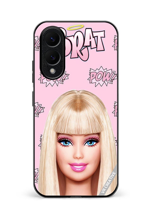 VR CREATIVE Protective Case Cover For Samsung Galaxy S25 Edge Brat Barbie Design Multicolour