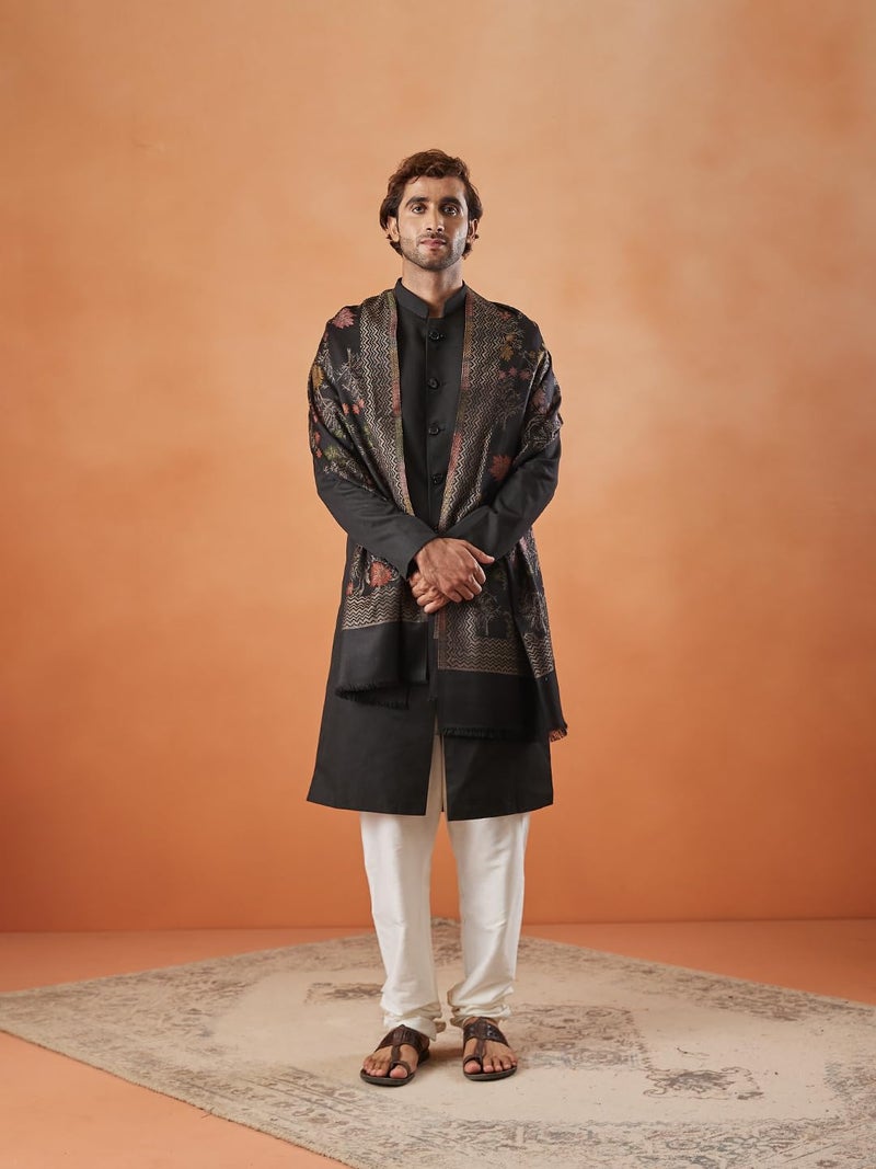 Pashmoda Men Shalimar Kaani Stole (Size 71x203 cm) - Image 4