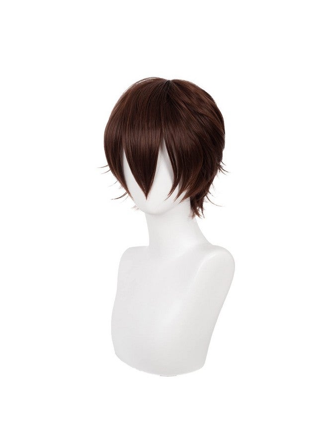 Swiking Mens Short Brown Wigs Women Fluffy Curly Hair Anime Cosplay Party Daily Costume Pixie Women Wig Unisex Full Wig(Brown) - Image 5