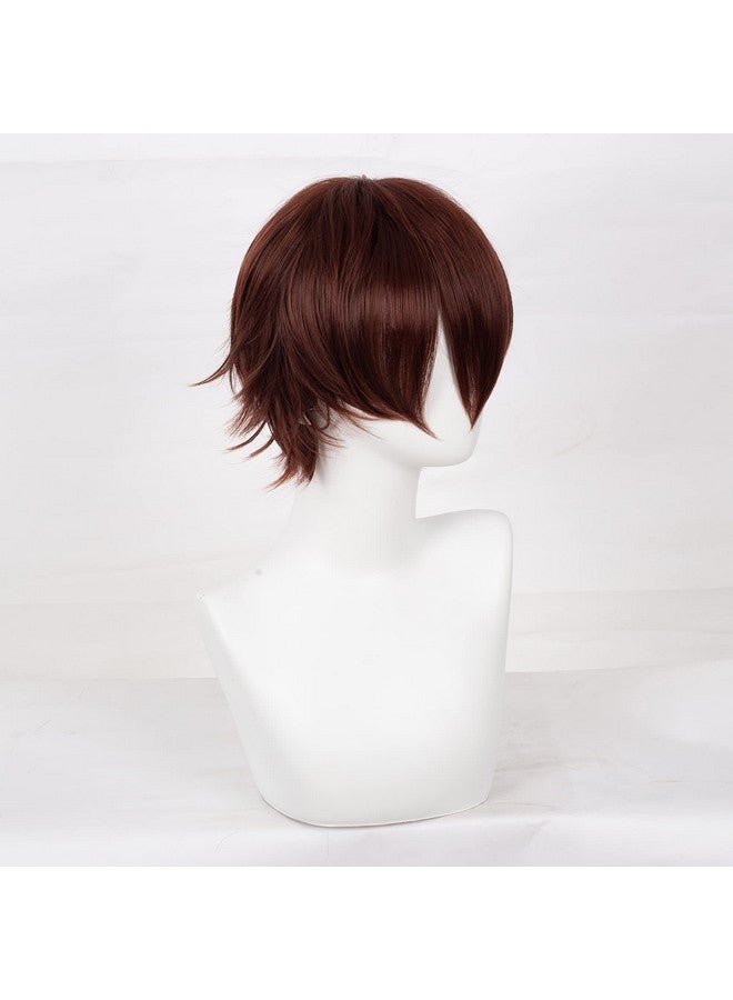 Swiking Mens Short Brown Wigs Women Fluffy Curly Hair Anime Cosplay Party Daily Costume Pixie Women Wig Unisex Full Wig(Brown) - Image 3