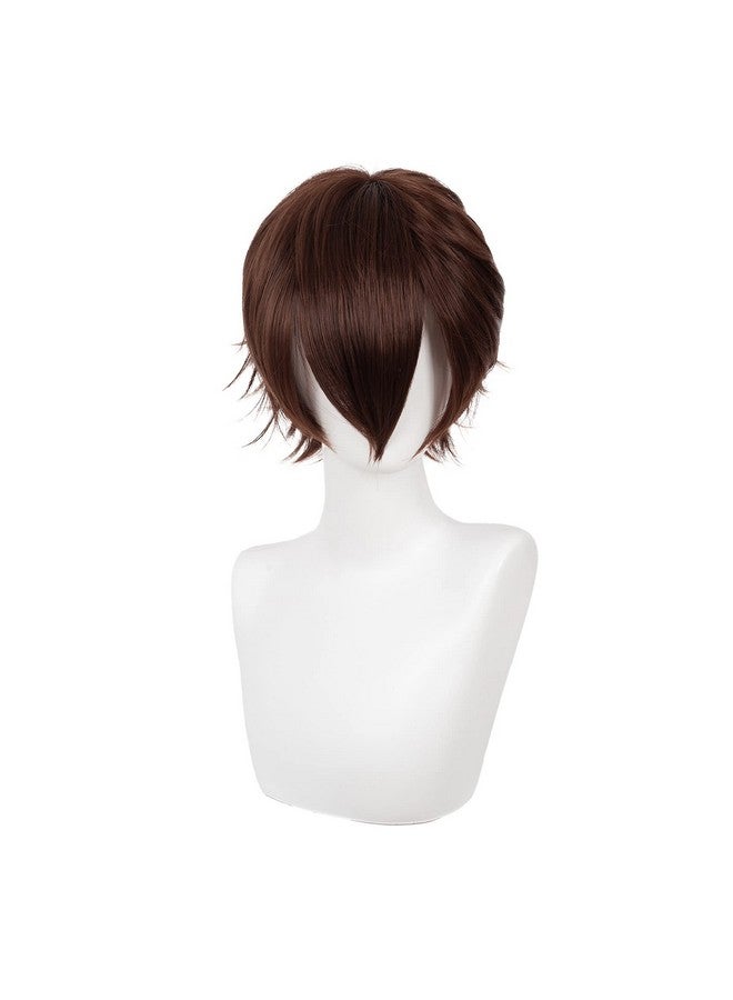 Swiking Mens Short Brown Wigs Women Fluffy Curly Hair Anime Cosplay Party Daily Costume Pixie Women Wig Unisex Full Wig(Brown) - Image 4