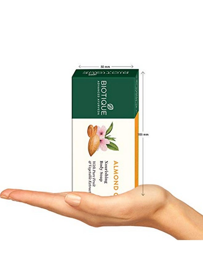 Biotique Almond Oil Nourishing Bathing Bar| Ayurvedic and Organically Pure| Maintains Skin’s Natural pH |100% Botanical Extracts| Suitable for All Skin Types | 150gm (Pack Of 2) - Image 2
