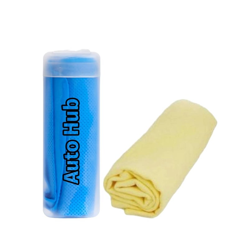 Auto Hub Car Cleaning Leatherette Chamois Cloth - Small, Material: Chamois Leather, 1 Unit, Color: Mix - Image 5