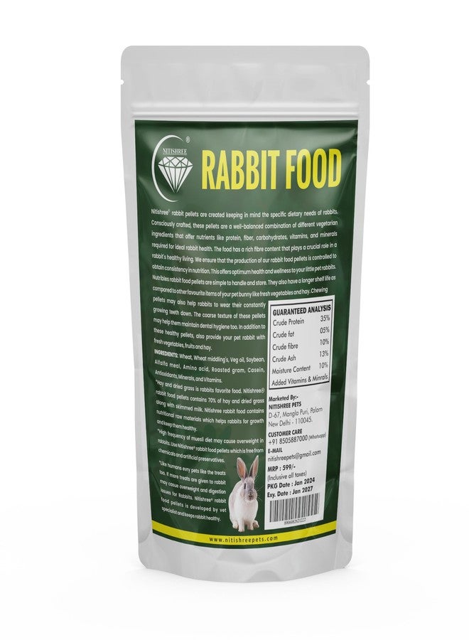 نيتيشري جودة ممتازة لجميع أنواع الأرانب، حبيبات طعام جافة مع العناصر الغذائية الأساسية ومحتوى عالٍ من الألياف للأرانب الصغيرة والبالغة (1000 جم) - Image 2