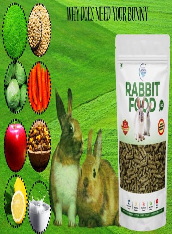 نيتيشري جودة ممتازة لجميع أنواع الأرانب، حبيبات طعام جافة مع العناصر الغذائية الأساسية ومحتوى عالٍ من الألياف للأرانب الصغيرة والبالغة (1000 جم) - Image 5