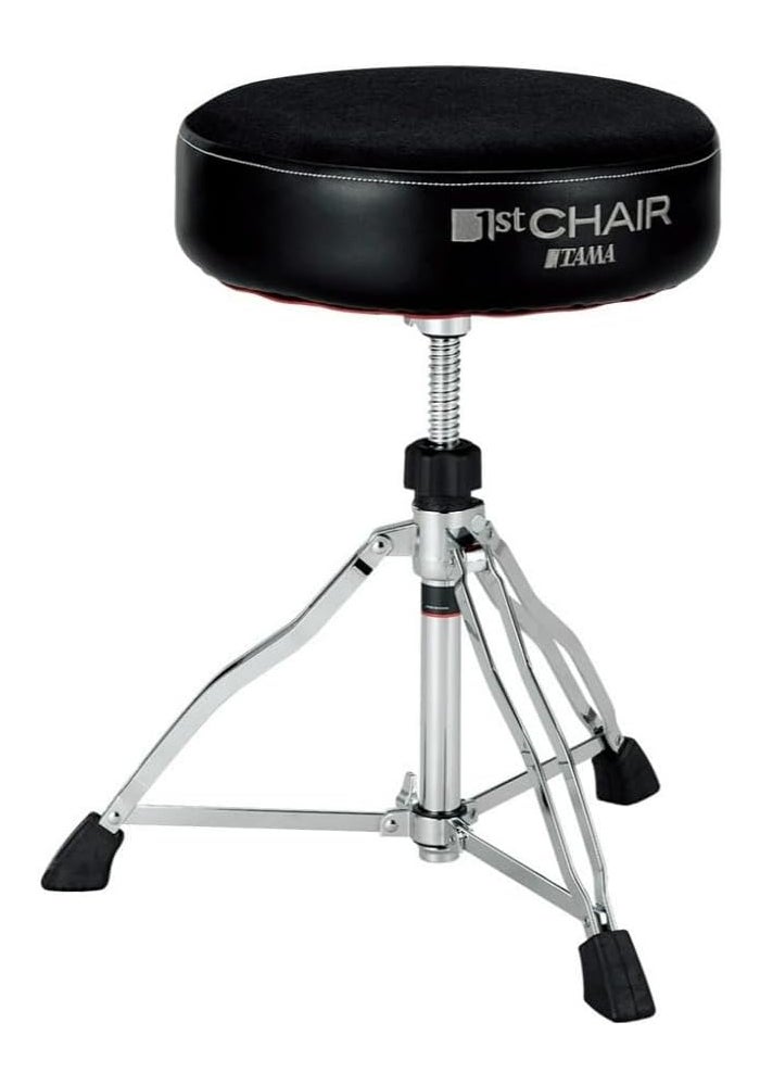 Tama 1st Chair Round Rider Drum Throne with Cloth Top - Black - Image 1
