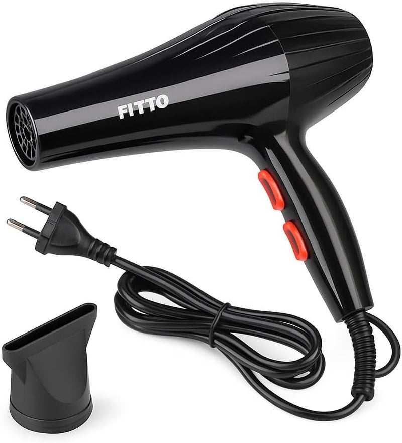 FITTO Hair Blow Dryer 4000W, Professional Mini Hair Dryer with 2 Heat & 3 Speed Settings, Lightweight, Travel-Friendly - Image 1