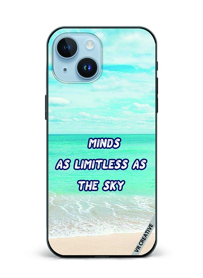 VR CREATIVE Protective Case Cover For Apple iPhone 15 Plus Sky Caption Design Multicolour - Image 1