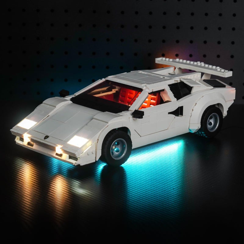LocoLee LED Light Kit Compatible with Lego Lamborghini Countach 5000 Quattrovalvole No Models Only Light Creative Lighting Set Accessories Compatible with Lego 10337 Set Standard Version - Image 3