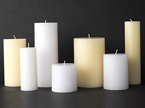TAG Chapel 3X10 Ivory Pillar Paraffin Wax Candle Unscented Drip-Free Long Burning 145 Hours for Home Decor Wedding Parties 3x10 Ivory - Image 4
