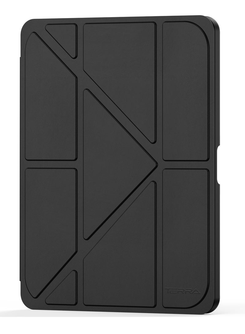 تيرا كفر ايباد تيرا 12.9 بوصة 2022/2021/2020/2018 مع حامل قلم ذكي غطاء ذكي رفيع بمسند 2في 1 أسود/شفاف - Image 5