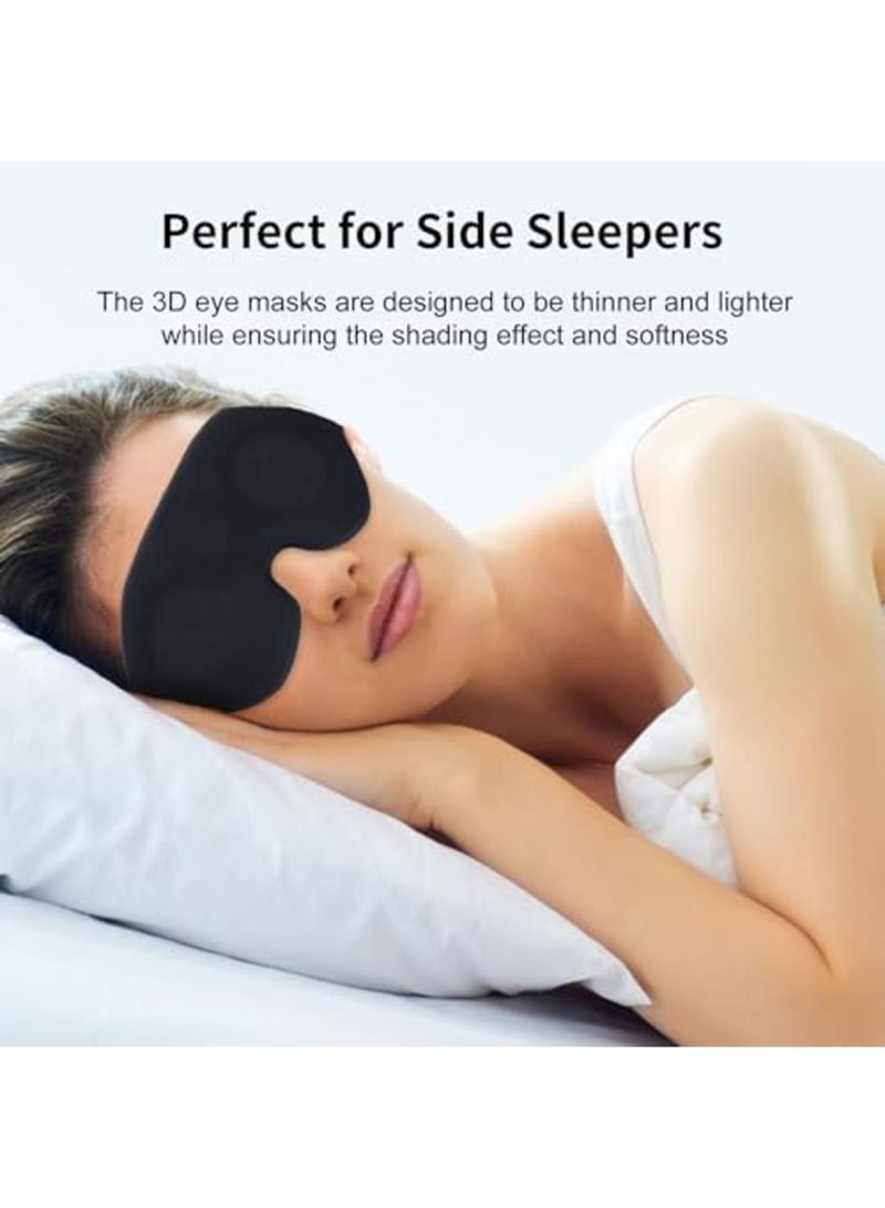 SYOSI 3D Contoured Sleep Eye Masks for Men and Women, 2-Pack, Adjustable Strap, Light Blocking Blindfold Ideal for Eyelash Extensions - Image 5