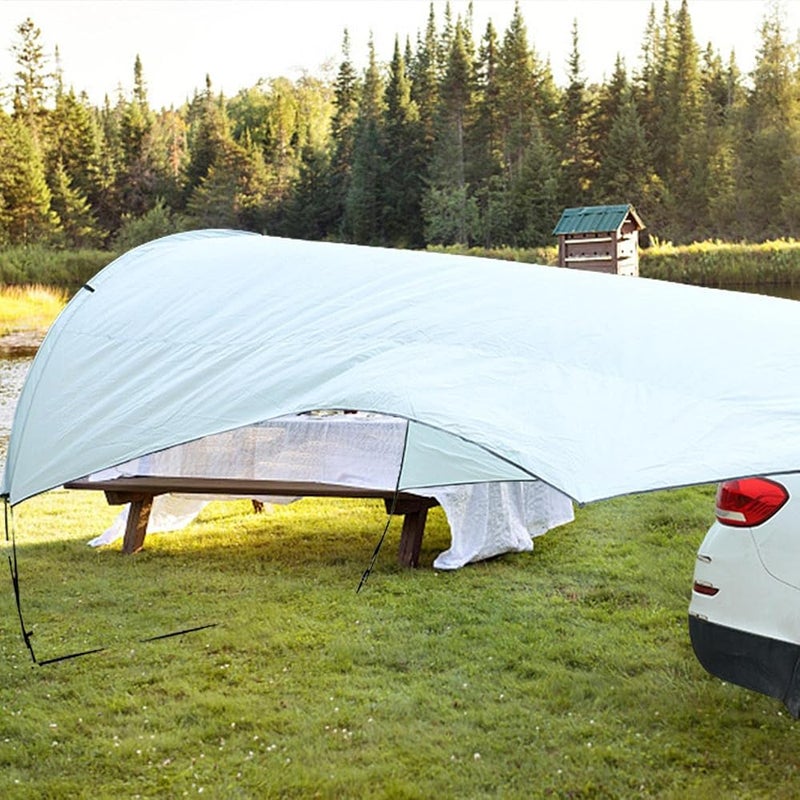 XFFWA Portable Sunshade Canopy Tent Car Tent Truck Car Awning Roof Top Tent Beach Tent Camping Tents Lightweight Car Awning For Camping Travel Emergency Bugs Out - Image 3
