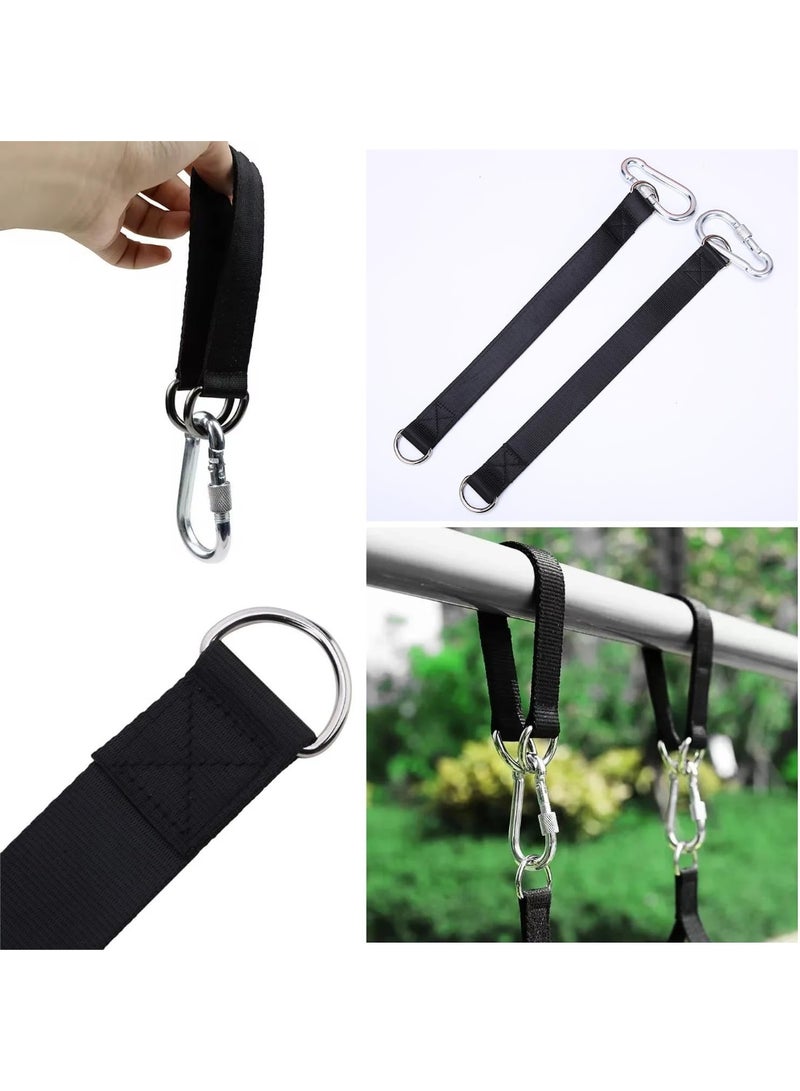 ريزونيكس طقم تعليق أحزمة أرجوحة الشجرة، مكون من قطعتين - أحزمة متينة بطول 50 سم ووزن 400 رطل مع مشابك تثبيت آمنة للأرجوحة، وحقيبة الملاكمة، والأراجيح، والكراسي، وقضبان الصالة الرياضية، والاستخدام الخارجي - Image 5